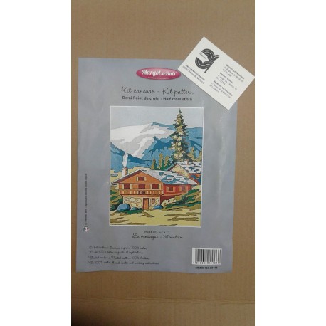 KIT MEDIO PUNTO 25*25 CM 'MONTAÑA' CONTIENE AGUJA E HILOS