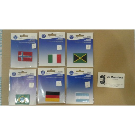 PARCHES BANDERAS  3.5*5 CM  44224