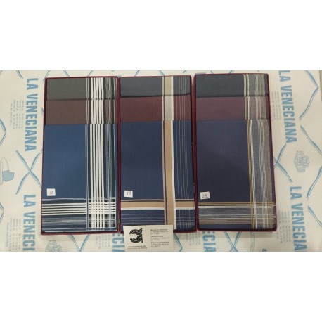 6 PAÑUELOS CBRO FONDO COLOR OSCURO 43*43