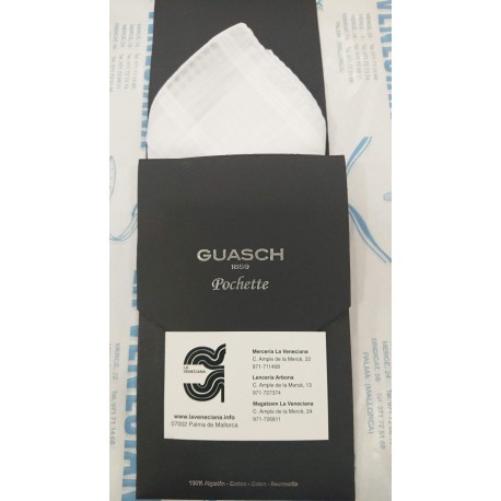 PAÑUELO BOLSILLO CHAQUETA 44*44 BLANCO