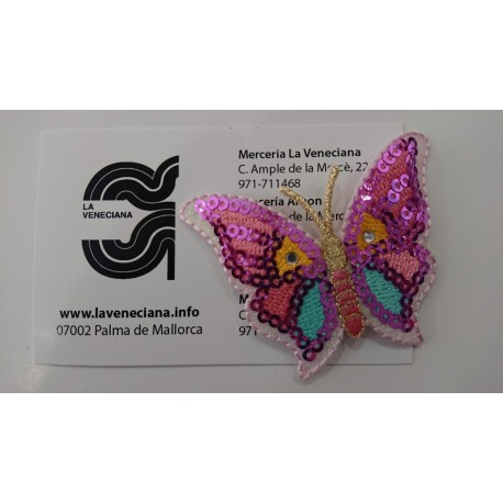 APLICACION MARIPOSA LENTEJUELA TERMOADHESIVA