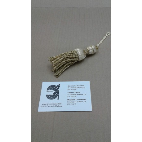 BORLA HILO REC 3 MADERAS 10 CM DORADA