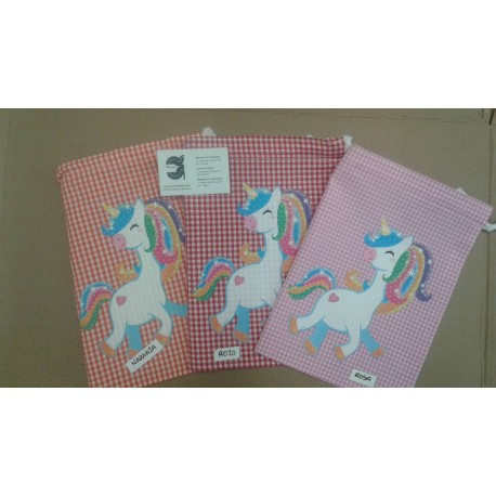 BOLSA MERIENDA UNICORNIOS  APROX 28*22.5