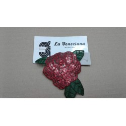 APLIQUE ROSA PEQUEÑA TERMOADHESIVO A0161