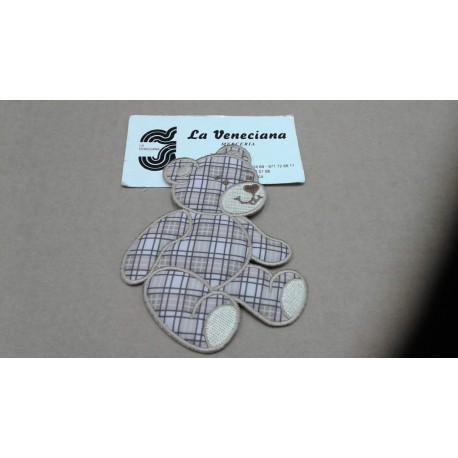 APLICACIÓN OSO APROX 12*8 CM TERMOADHESIVA