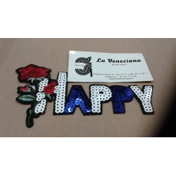 APLICACION TERMOADHESIVA HAPPY APROX 13*6 CM