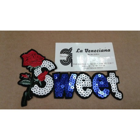 APLICACION TERMOADHESIVA SWEET APROX 15*6 CM