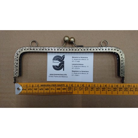BOQUILLA METALICA 19 CM APROX ORO VIEJO