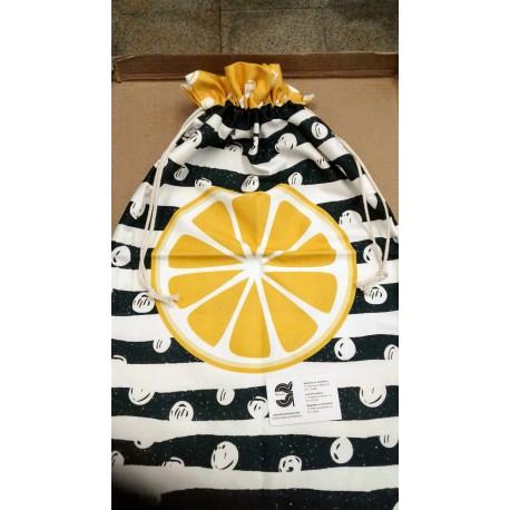BOLSA DE PAN 100% ALGODON 60*40 CM 'LIMON'