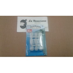 BROCHES PLASTICO 10 MM TRANSPARENTES 18 U.
