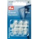 BROCHES PLASTICO 10 MM TRANSPARENTES 18 U.