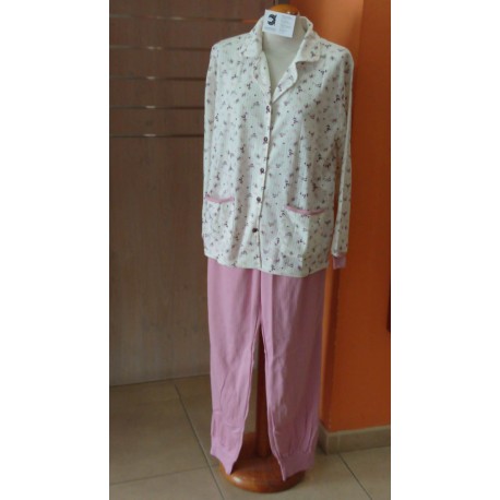PIJAMA SRA 50% ALGODON 50% PLO. ABIERTO