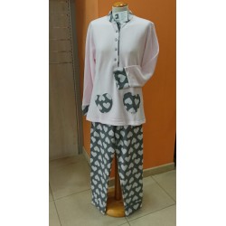 PIJAMA SEÑORA BOLSILLOS CORAZONES