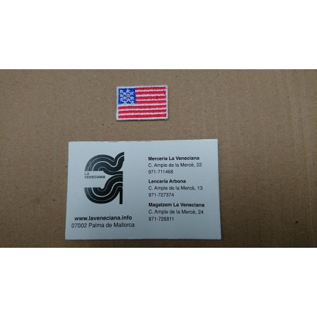 APLICACION MINI BANDERA USA APROX 3*2 CM TERMOADHESIVA