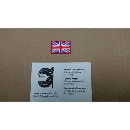APLICACION MINI BANDERA UK APROX 3*2 CM TERMOADHESIVA