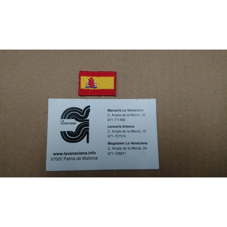 APLICACION MINI BANDERA ESPAÑA APROX 3*2 CM TERMOADHESIVA
