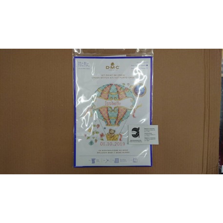 KIT PUNTO DE CRUZ PARA BEBE GLOBO