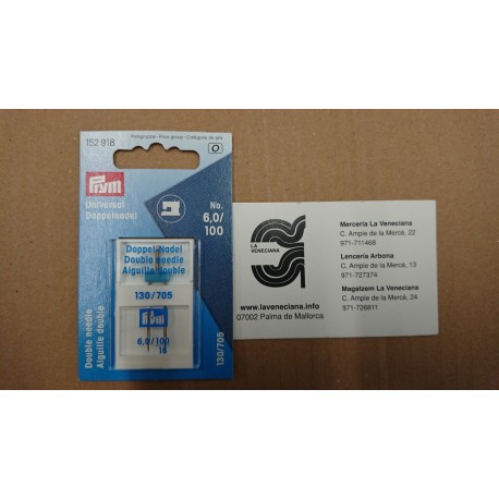 AGUJAS DOBLES MÁQUINA Nº100 6.0MM PRYM