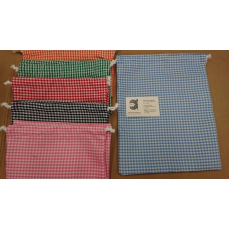 BOLSA MERIENDA VICHY  28*23 CM APROX ALGODON