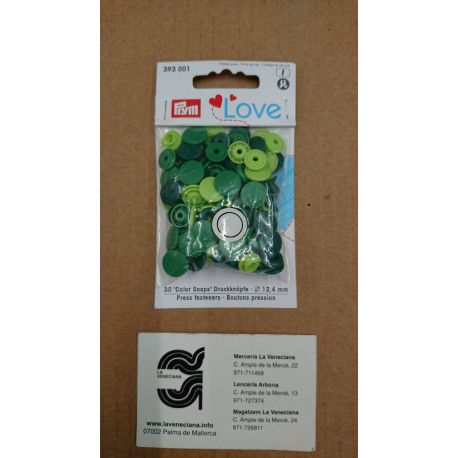 30 SNAPS 12.4 MM VERDES