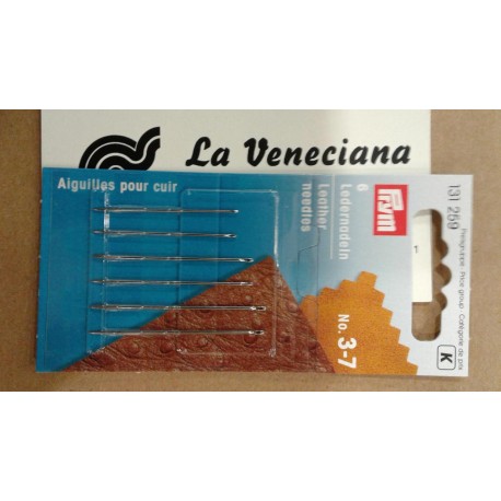 AGUJAS PARA COSER CUERO Nº 3-7  5 U.