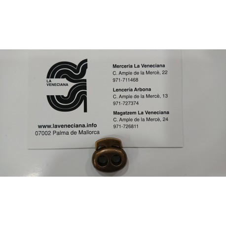 CIERRE CORDON 2 AGUJEROS, PASO CORDON DE 3 MM