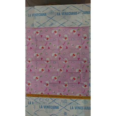 TELA ALGODÓN PEPPA PIG - 45 X 45CM