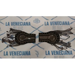 HOMBRERAS FANTASIA CADENA 1 PAR  APROX. 7*11 CM
