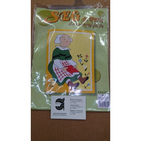 KIT BECASSIN DE MEDIO PUNTO  20*25 CM CONTIENE AGUJA E HILOS