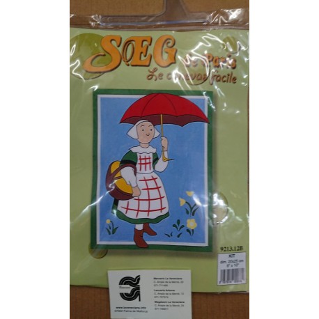 KIT BECASSIN DE MEDIO PUNTO  20*25 CM CONTIENE AGUJA E HILOS