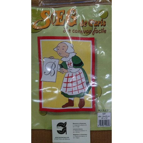 KIT BECASSIN DE MEDIO PUNTO  20*25 CM CONTIENE AGUJA E HILOS