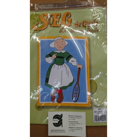 KIT BECASSIN DE MEDIO PUNTO  20*25 CM CONTIENE AGUJA E HILOS