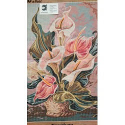 CAÑAMAZO  MEDIO PUNTO 45*60 CM FLORES LIRIOS