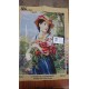 CAÑAMAZO  MEDIO PUNTO 45*60 CM CHICA CON FLORES