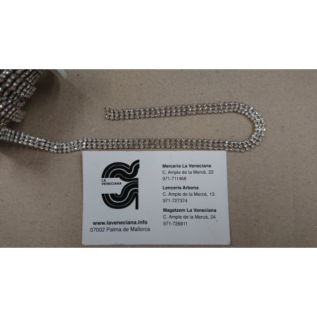 CADENA STRASS 3 HILERAS SS6
