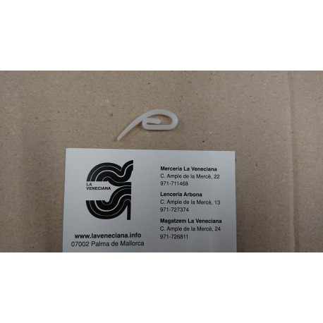 GANCHO CORTINA DE PLASTICO