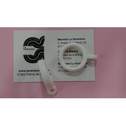 ANILLA DOBLE PARA CORTINA DE PLASTICO BLANCO DE 2 CM