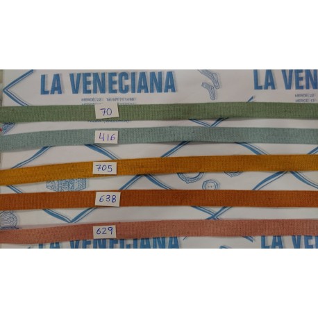 CINTA LINO 15 MM COLORES  50% LINO Y 50% ALGODON