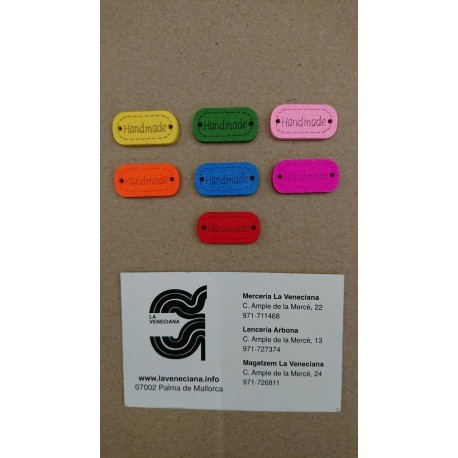 HANDMADE HECHO A MANO PLACA MADERA COLORES SURTIDOS 2CM