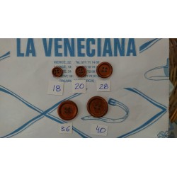 BOTON MADERA CON BORDE 4 AGUJEROS