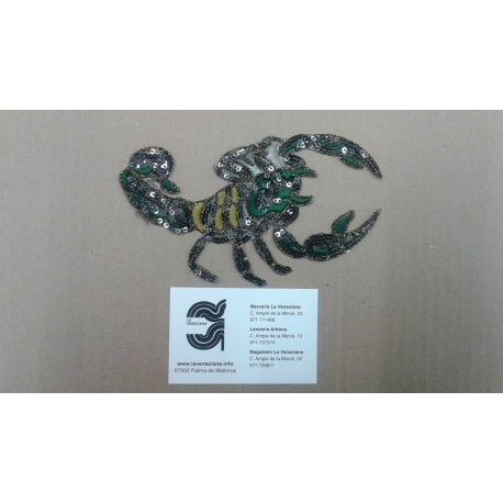 APLICACION ESCORPION TERMOADHESIVA APROX 15*7.5 CM
