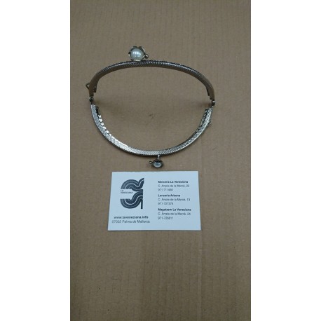 BOQUILLA METALICA DE 12.5 CM CON PERLA