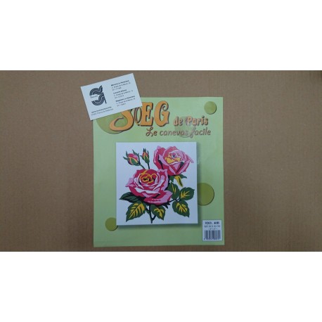 KIT FLORES DE MEDIO PUNTO 20*20 CM CONTIENE AGUJA E HILOS
