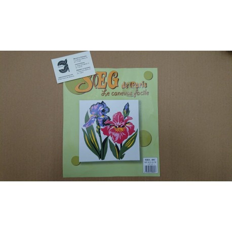 KIT FLORES DE MEDIO PUNTO 20*20 CM CONTIENE AGUJA E HILOS