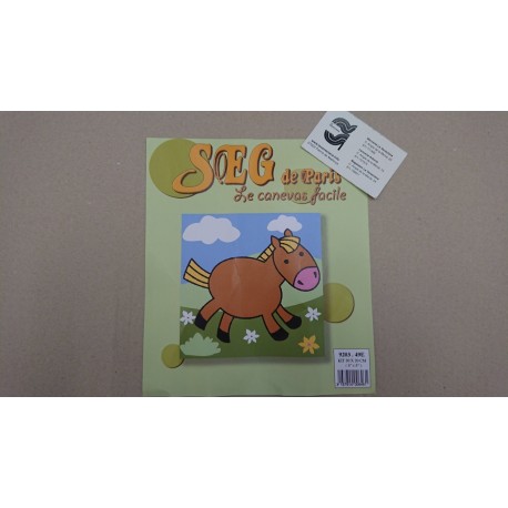 KIT CABALLO DE MEDIO PUNTO 20*20 CM CONTIENE AGUJA E HILOS