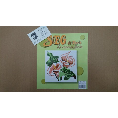 KIT FLORES DE MEDIO PUNTO 20*20 CM CONTIENE AGUJA E HILOS