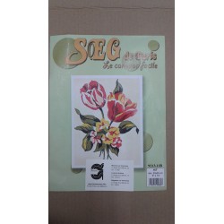 KIT FLORES DE MEDIO PUNTO 20*25 CM CONTIENE AGUJA E HILOS