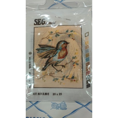 KIT PAJAROS DE MEDIO PUNTO  20*25 CM CONTIENE AGUJA E HILOS