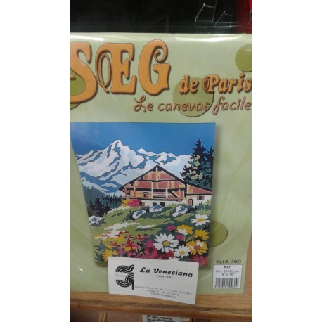 KIT PAISAJE DE MEDIO PUNTO 20*25 CM CONTIENE AGUJA E HILOS