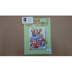 KIT COCINA DE MEDIO PUNTO 20*20 CM CONTIENE AGUJA E HILOS